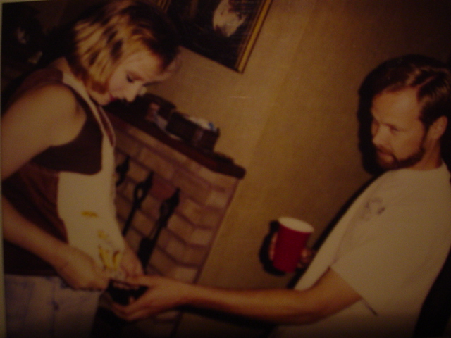 Sharon showing off her vest